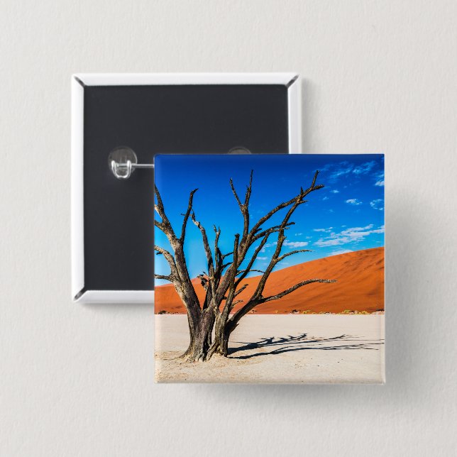 Dead tree in Deadvlei, Namibia Button (Front & Back)