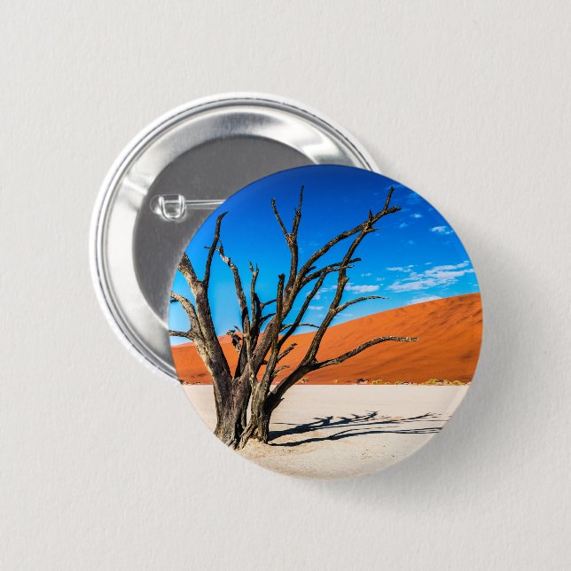 Dead tree in Deadvlei, Namibia Button (Front & Back)