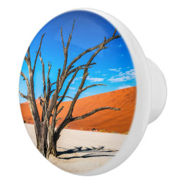 Dead tree in Deadvlei, Namibia Ceramic Knob