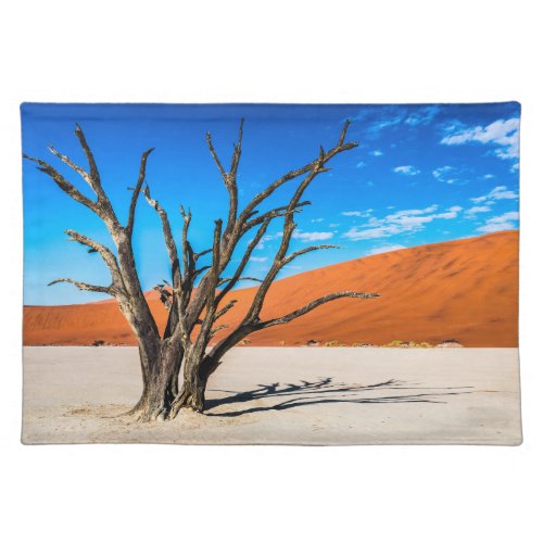 Dead tree in Deadvlei Namibia Cloth Placemat