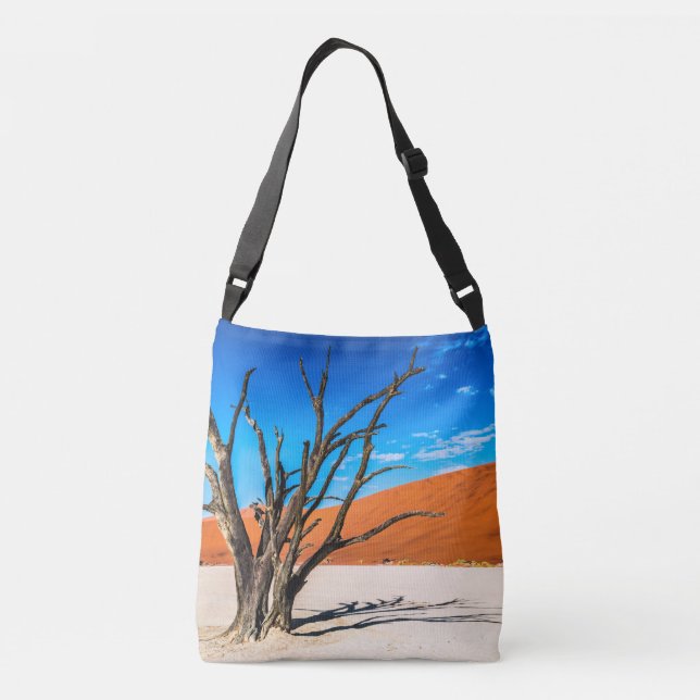 Dead tree in Deadvlei, Namibia Crossbody Bag (Back)