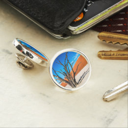 Dead tree in Deadvlei, Namibia Lapel Pin