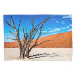 Dead tree in Deadvlei, Namibia Pillow Case