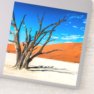 Dead tree in Deadvlei, Namibia Sticker