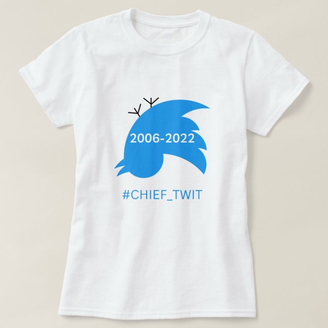 dead twitter down funny tweet  T-Shirt (Design Front)