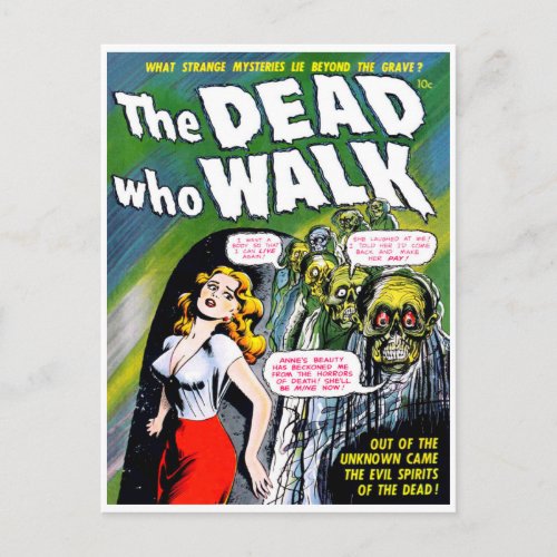 Dead Who Walk _ Vintage Zombie Horror Postcard
