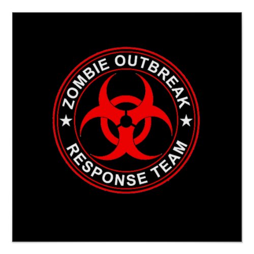 Dead Zombie Outbreak Response Team Walking Poster