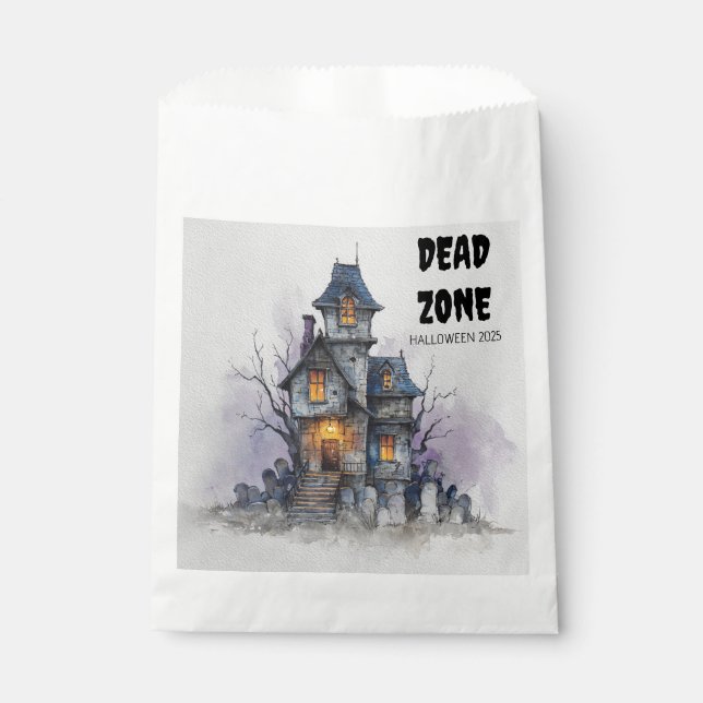 Dead Zone | Haunted House Candy Favor Bags (Front)