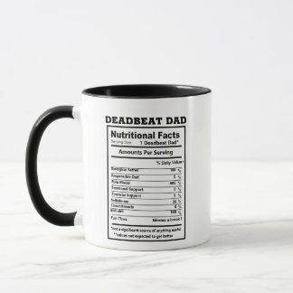 Deadbeat Dad Jokes Nutritional Facts Puns Funny Mu Mug