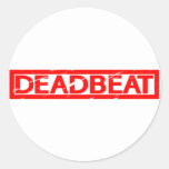 Deadbeat Stamp Classic Round Sticker