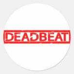 Deadbeat Stamp Classic Round Sticker