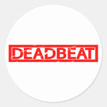 Deadbeat Stamp Classic Round Sticker