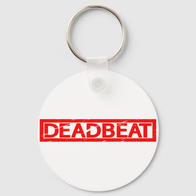 Deadbeat Stamp Keychain (Front)
