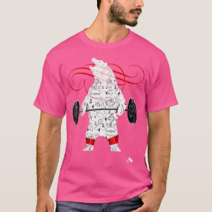 Deadlift Bear T Shirt Weight Lifting Training