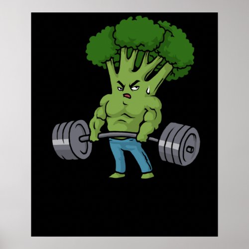 Deadlift Broccoli Gym Fitness Gift Bodybuilding Poster