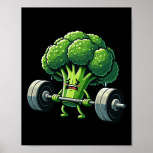 Deadlift Broccoli Gym Fitness Motivation Bodybuild Poster