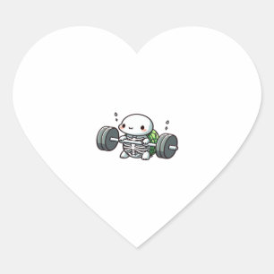 Deadlift Cute Turtle Classic T-Shirt Heart Sticker