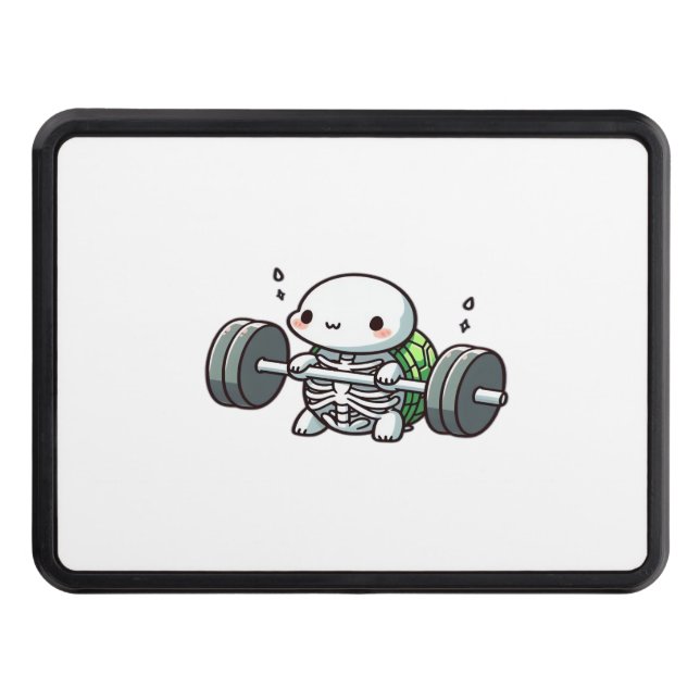 Deadlift Cute Turtle Classic T-Shirt Hitch Cover (Front)