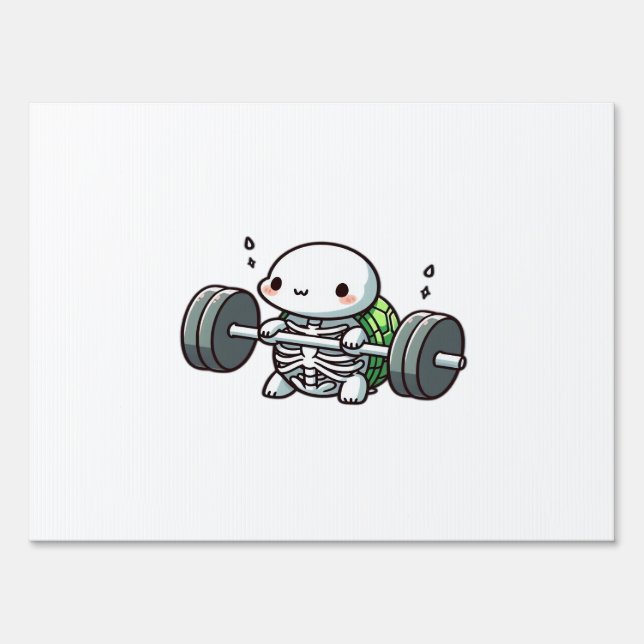 Deadlift Cute Turtle Classic T-Shirt Sign (Front)