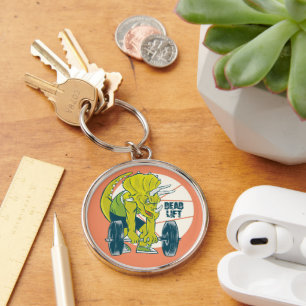 Deadlift Dinosaur - Triceratop Weight Lifting Keychain