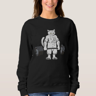 Deadlift Fitness Cat Weight Training Bodybuilder Sweatshirt