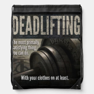 Deadlift - Funny Gym Meme - Novelty Workout Drawstring Bag
