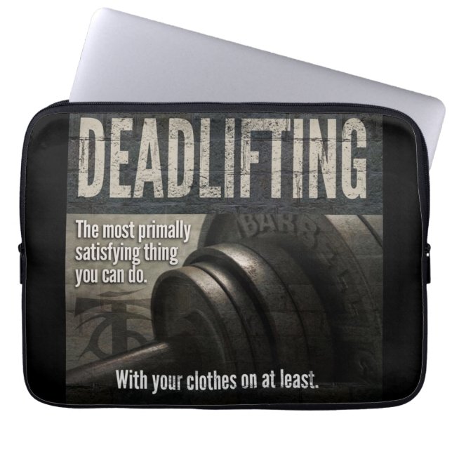 Deadlift - Funny Gym Meme - Novelty Workout Laptop Sleeve (Front)