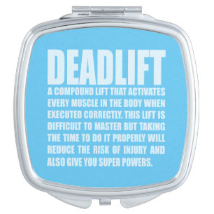 Deadlift - Funny Workout Motivational Compact Mirror