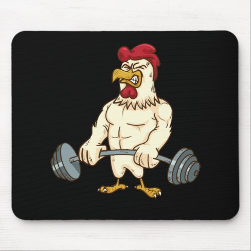 Deadlift Gym Chicken Fitness Bodybuilding Mouse Pad