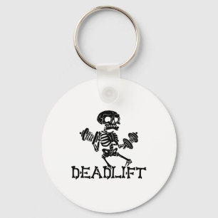 Deadlift Halloween Skeleton Workout Bodybuilding G Keychain