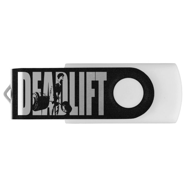 Deadlift - Powerlifting Motivational USB Flash Drive (Back)