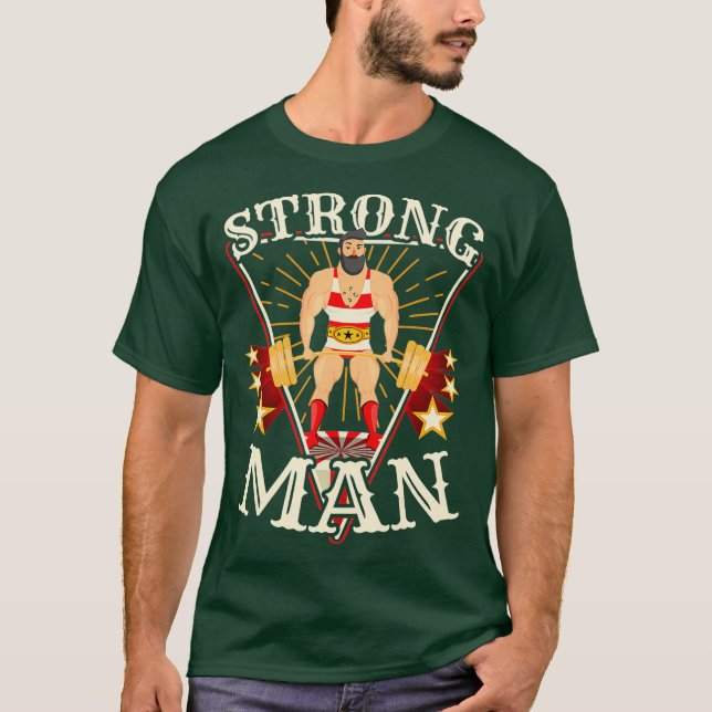 Deadlift Shirt - Vintage Circus Strongman (Front)