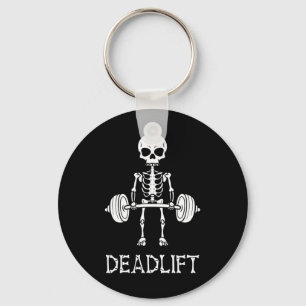 Deadlift Skeleton Gym Weight Lifting Workout Fitne Keychain