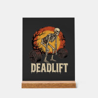Deadlift Skeleton Halloween Gym Workout Design