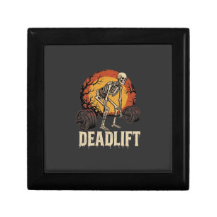 Deadlift Skeleton Halloween Gym Workout Design Gift Box