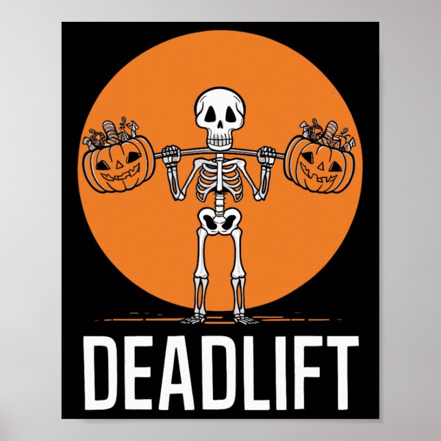 Deadlift Spooky Weightlifting Workout  Poster (Front)