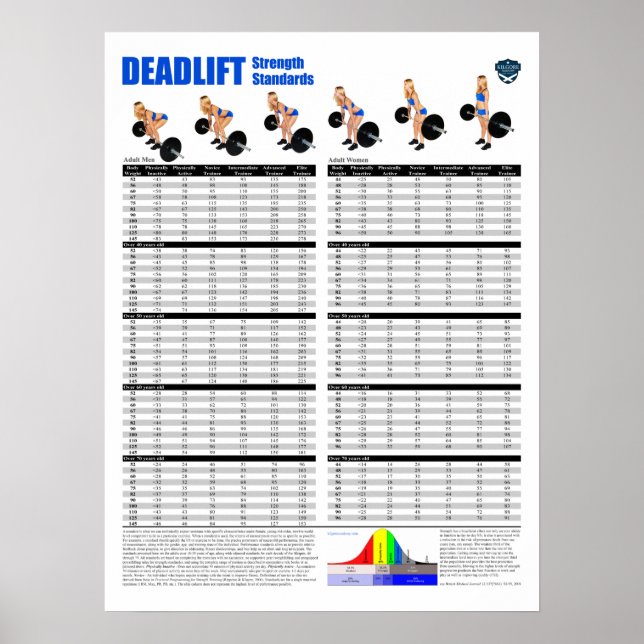 Deadlift Standards - Metric Poster (Front)