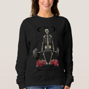 Deadlifts Tarot Card Occult Workout Esoteric Gothi Sweatshirt