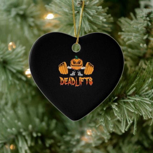 Deadlifts Weightlifting Ceramic Ornament