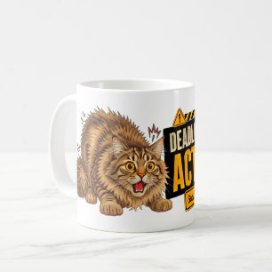 Deadline Mode Activated Cat for Stressed workers Coffee Mug