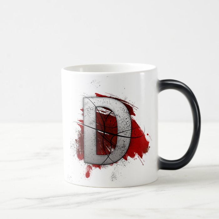 Deadly Design Monogram Letter D Mug