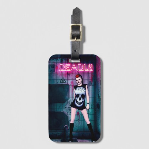 Deadly Gothic Girl Luggage Tag