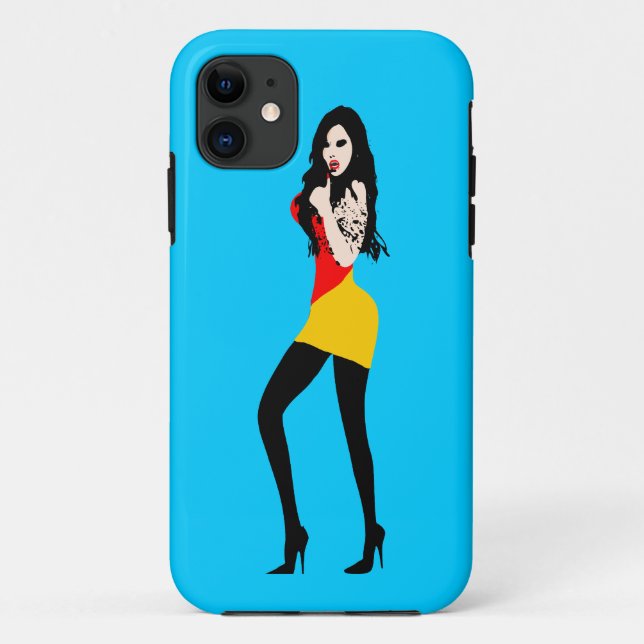 ♔♥°•Deadly Hot Vampire Girl iPhone 5 Case•°♥♔ Case-Mate iPhone Case (Back)