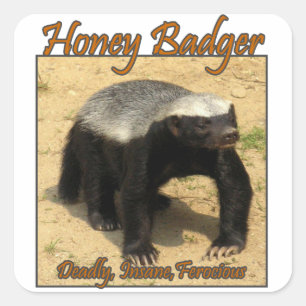Deadly, Insane, Ferocious Honey Badger Sticker
