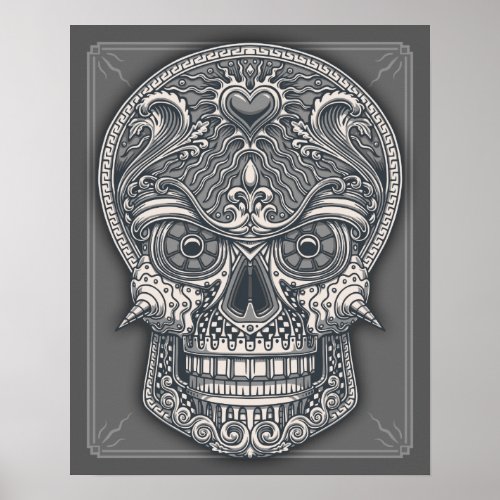 Deadly Love Skull Poster