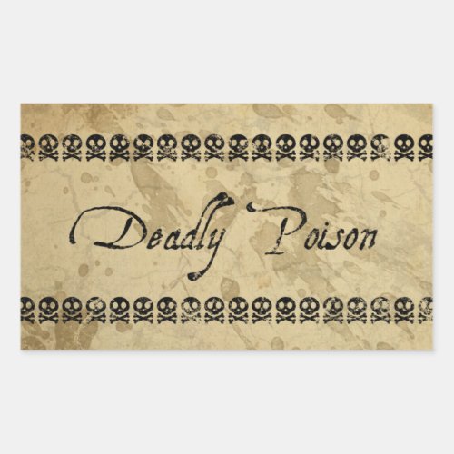 Deadly Poison Stickers rectangle