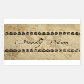 Deadly Poison Stickers (rectangle)