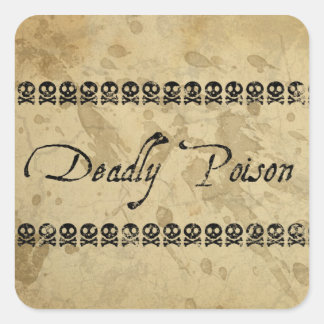 Deadly Poison Stickers (square)