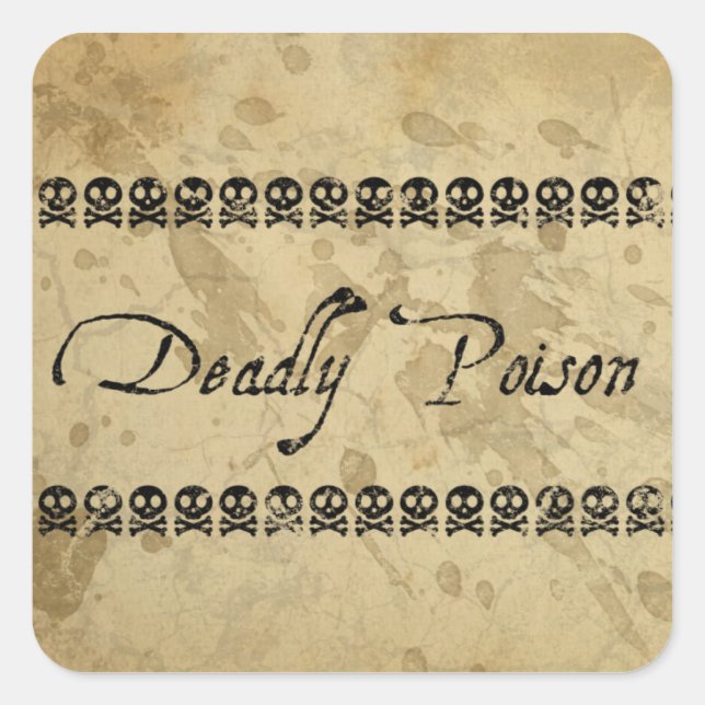 Deadly Poison Stickers (square) (Front)