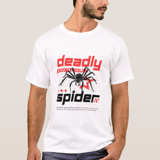Deadly Poisonous Spider – Red and Black Web TShirt
